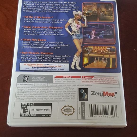 Nintendo Wii AMF Bowling Pinbusters Game - Picture 2 of 3